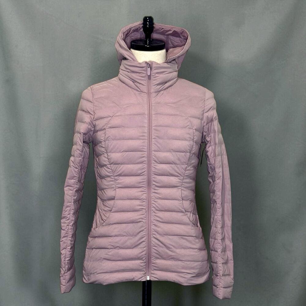 Lululemon Pack It Down Jacket Puffer Hooded Women 4 Pink Taupe Lightweight Coat